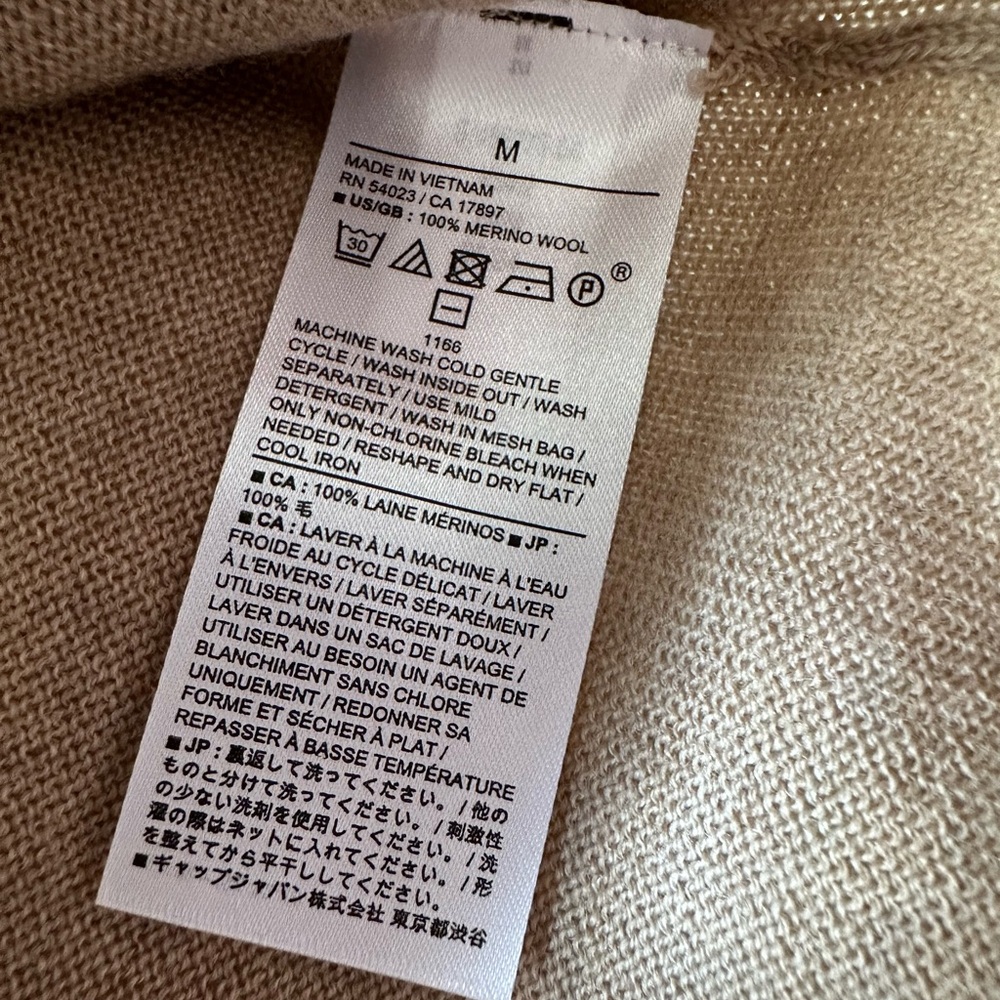 Banana Republic Factory Men's Merino Wool Crewneck Sweater in Light Brown-M - Picture 5 of 7